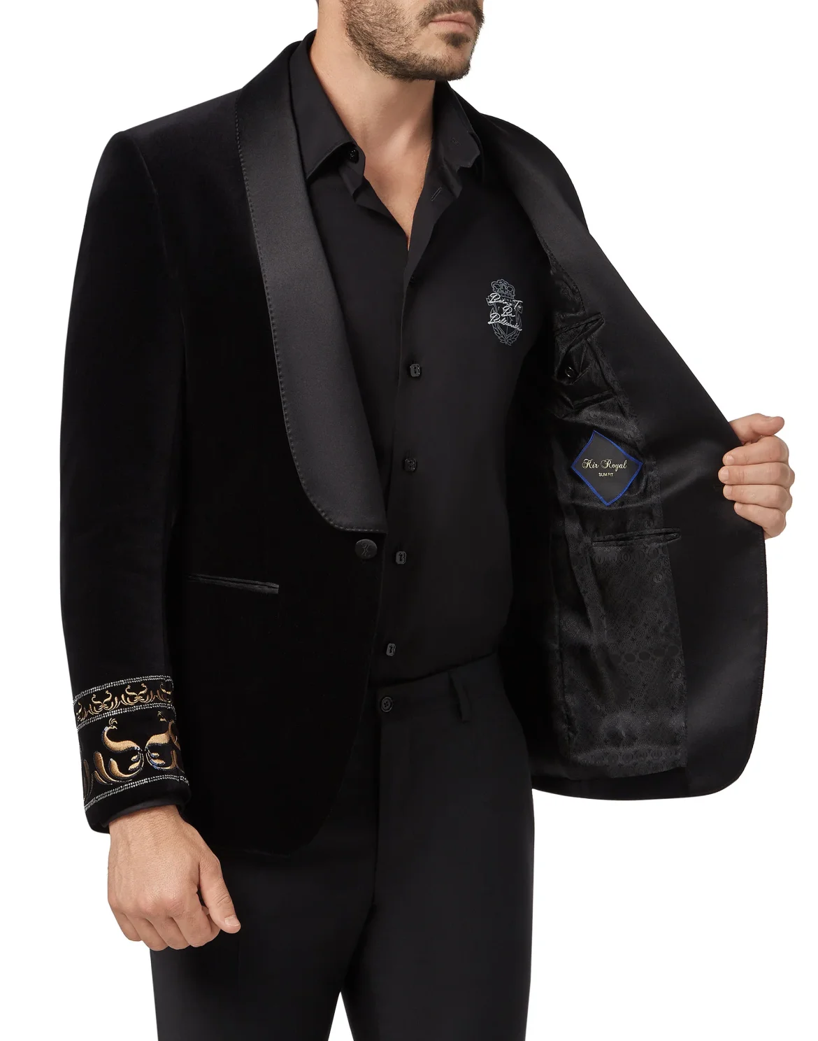 Blazer Super Slim Fit Feathers, цвет: Черный
