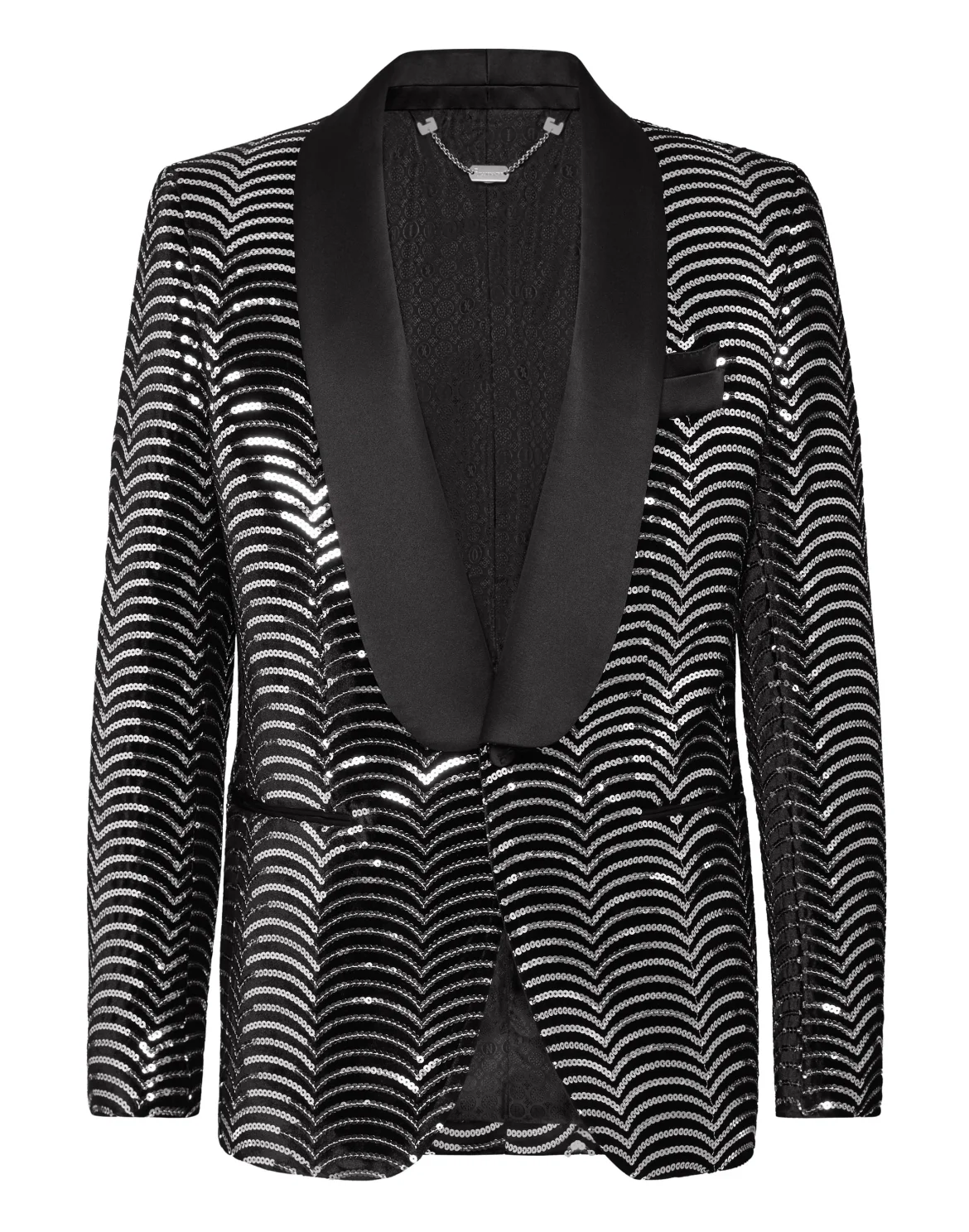 Blazer Super Slim Fit Paillettes, цвет: Черный