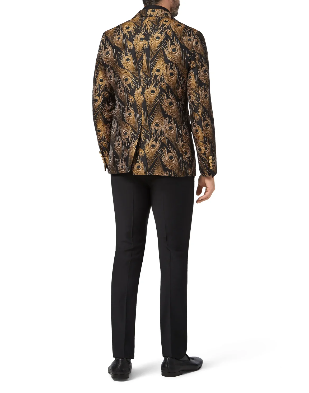 Blazer Super Slim Fit Jacquard Feathers, цвет: Черный