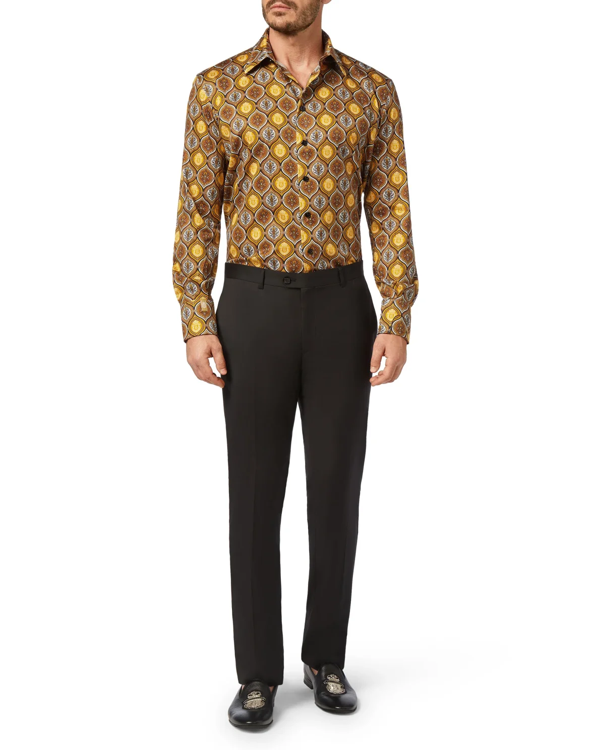 Shirt Gold Cut LS/Flavio Baroque, цвет: Черный