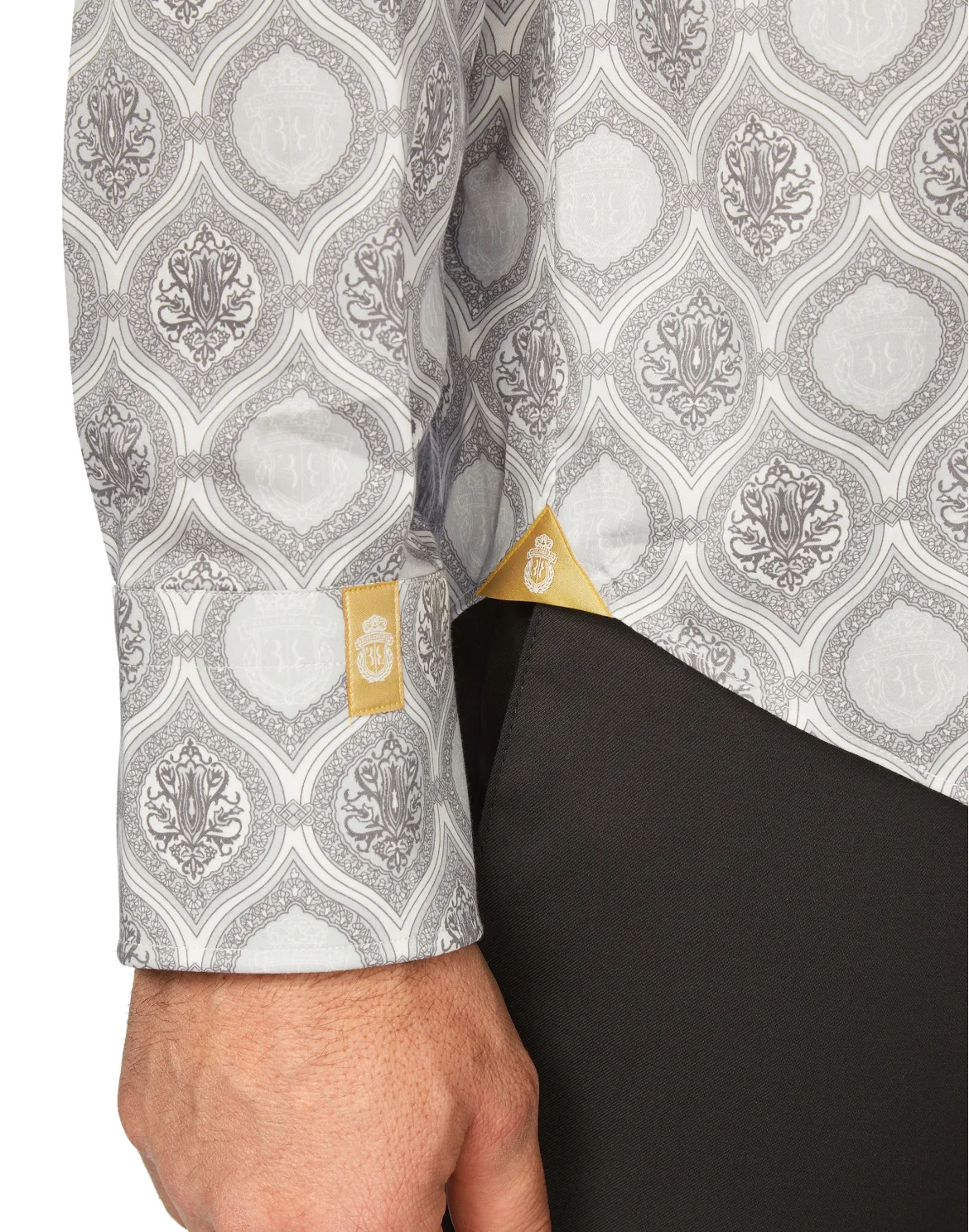 Shirt Gold Cut LS/Flavio Baroque, цвет: Серый