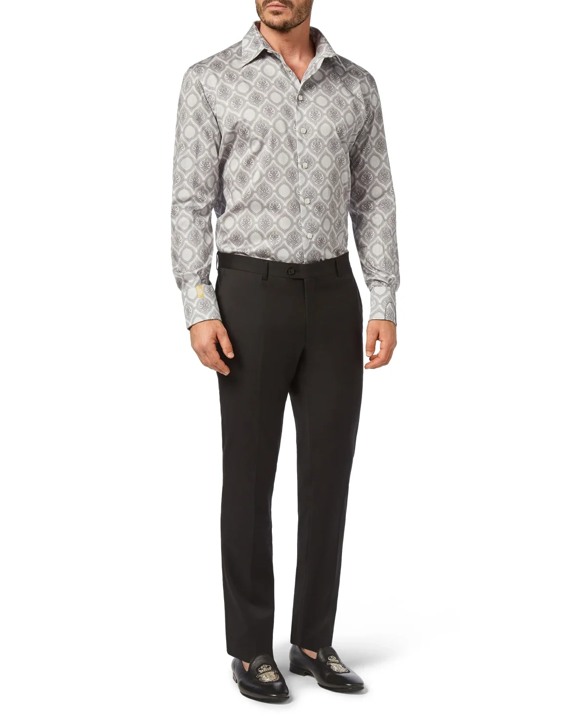Shirt Gold Cut LS/Flavio Baroque, цвет: Серый