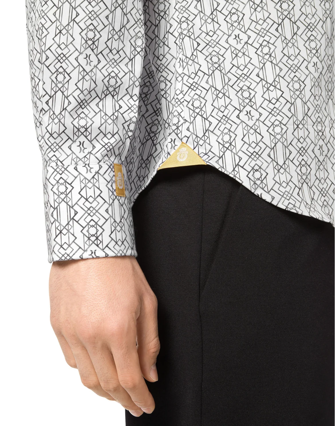Shirt Silver Cut LS/Milano Geometric, цвет: Белый