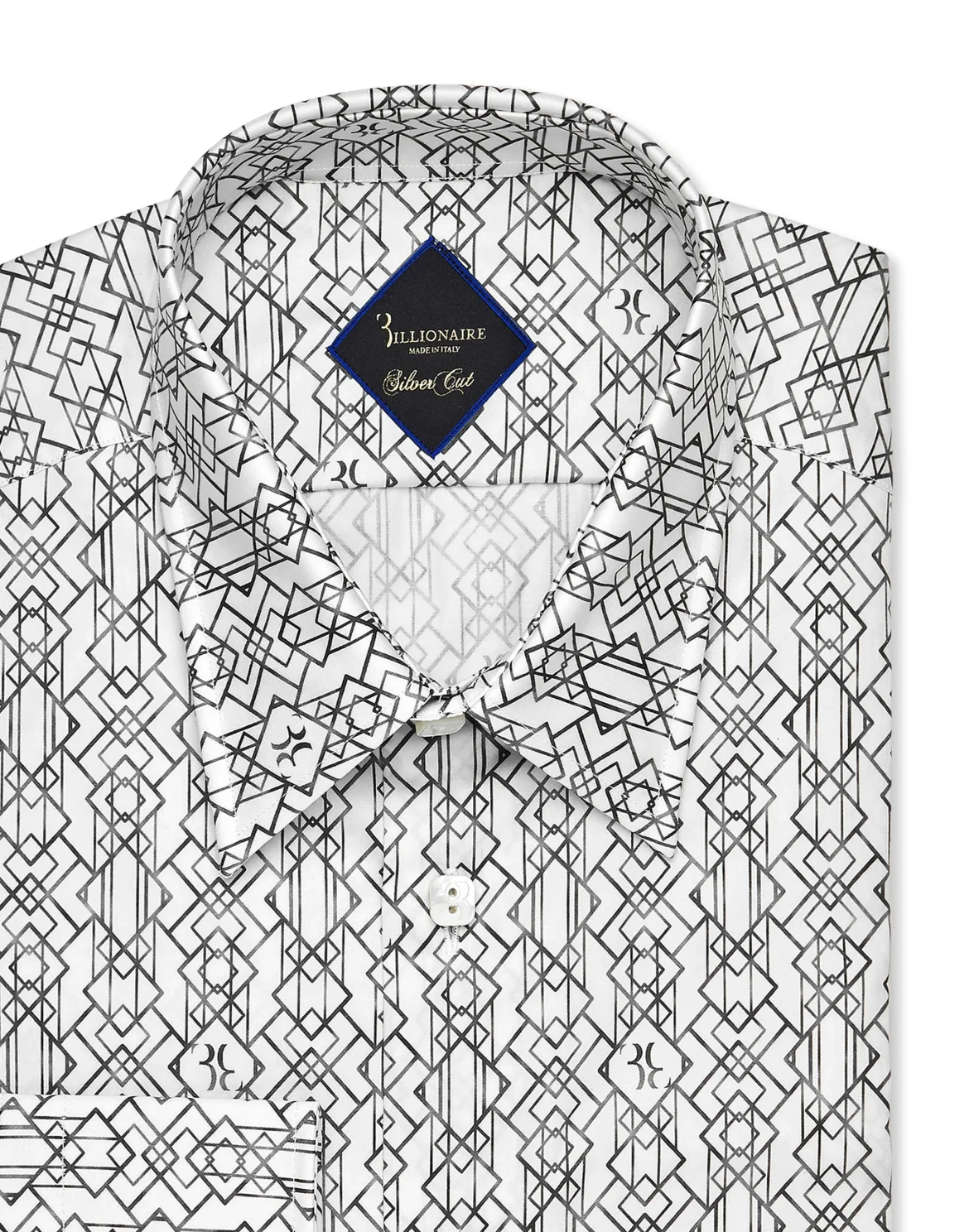 Shirt Silver Cut LS/Milano Geometric, цвет: Белый