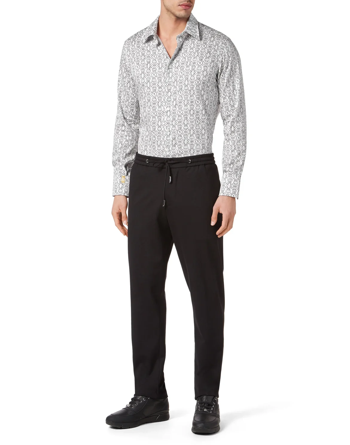 Shirt Silver Cut LS/Milano Geometric, цвет: Белый