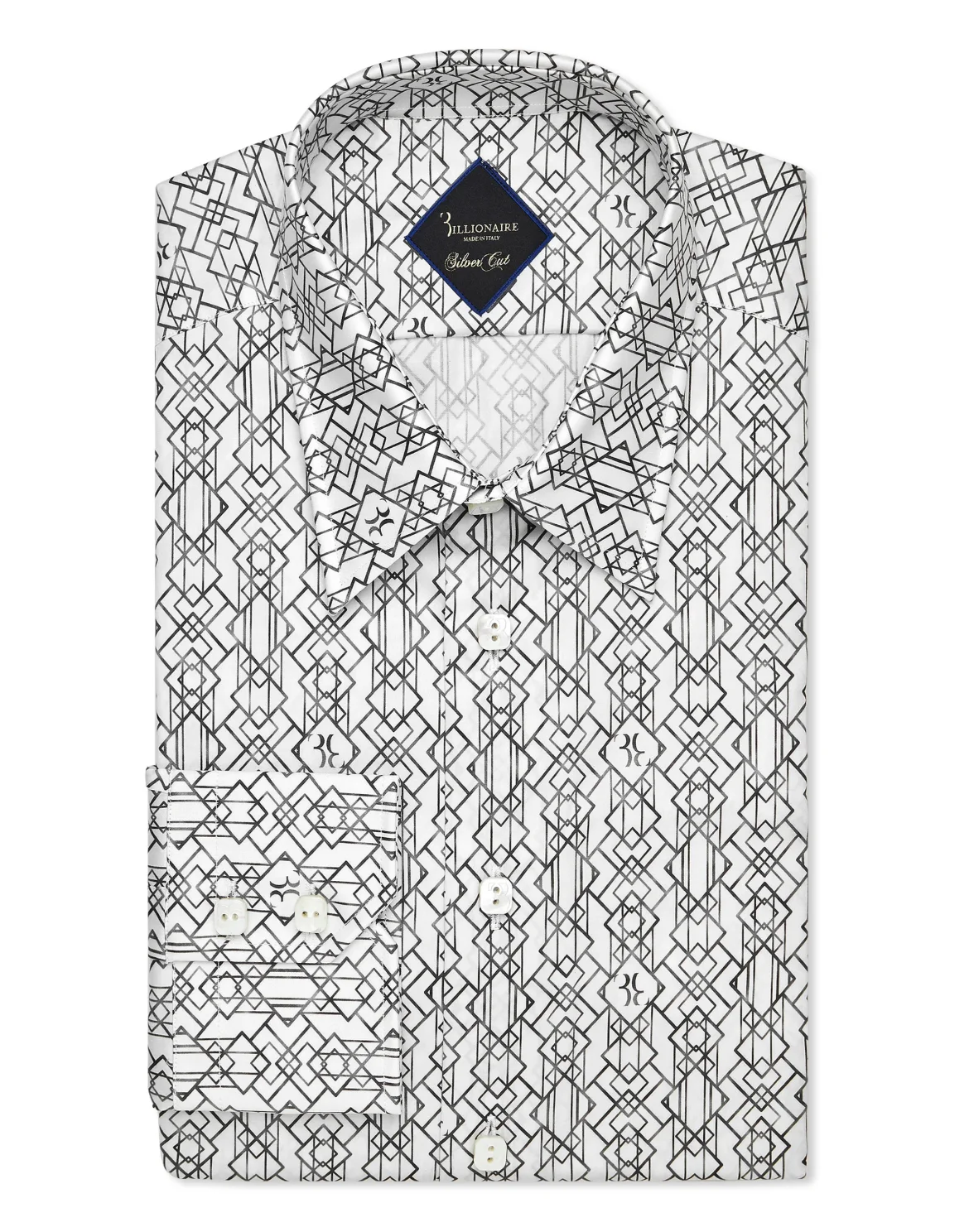 Shirt Silver Cut LS/Milano Geometric, цвет: Белый