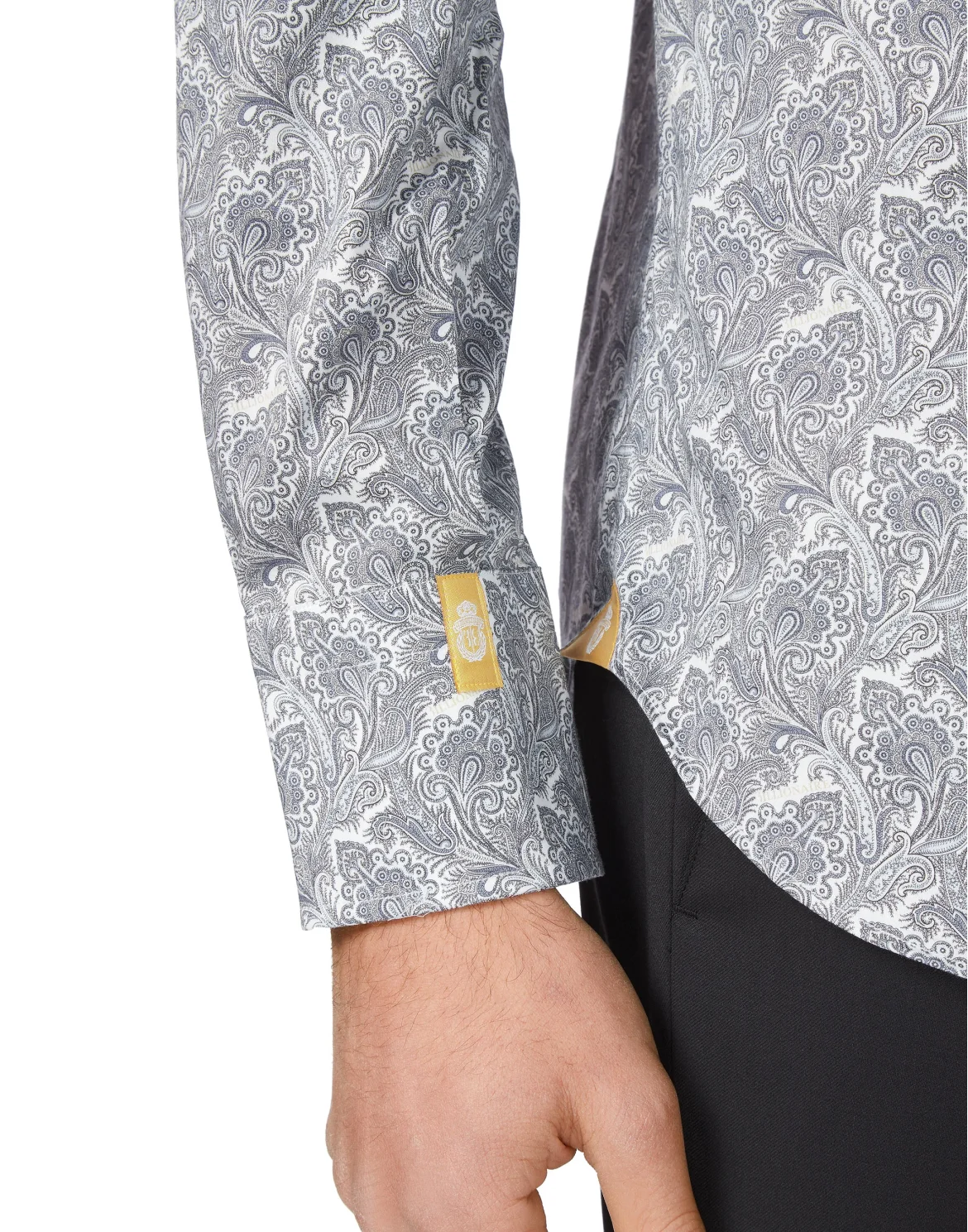 Shirt Silver Cut LS/Milano Paisley, цвет: Белый