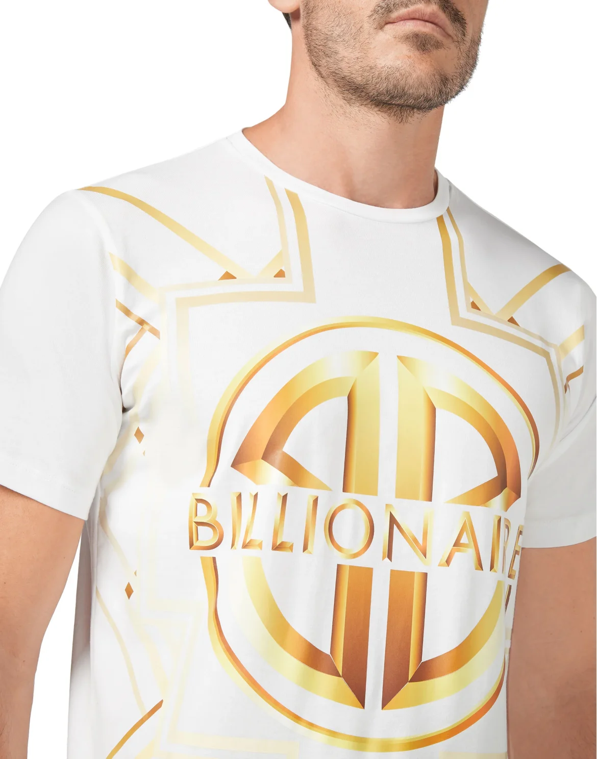 T-shirt Round Neck SS Geometric, цвет: Белый