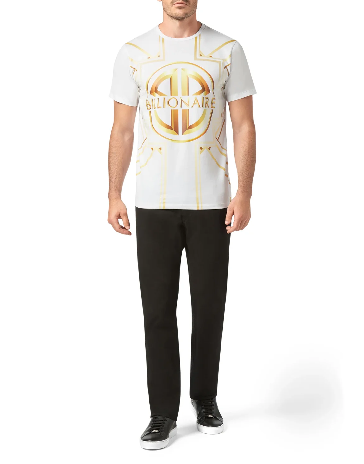 T-shirt Round Neck SS Geometric, цвет: Белый