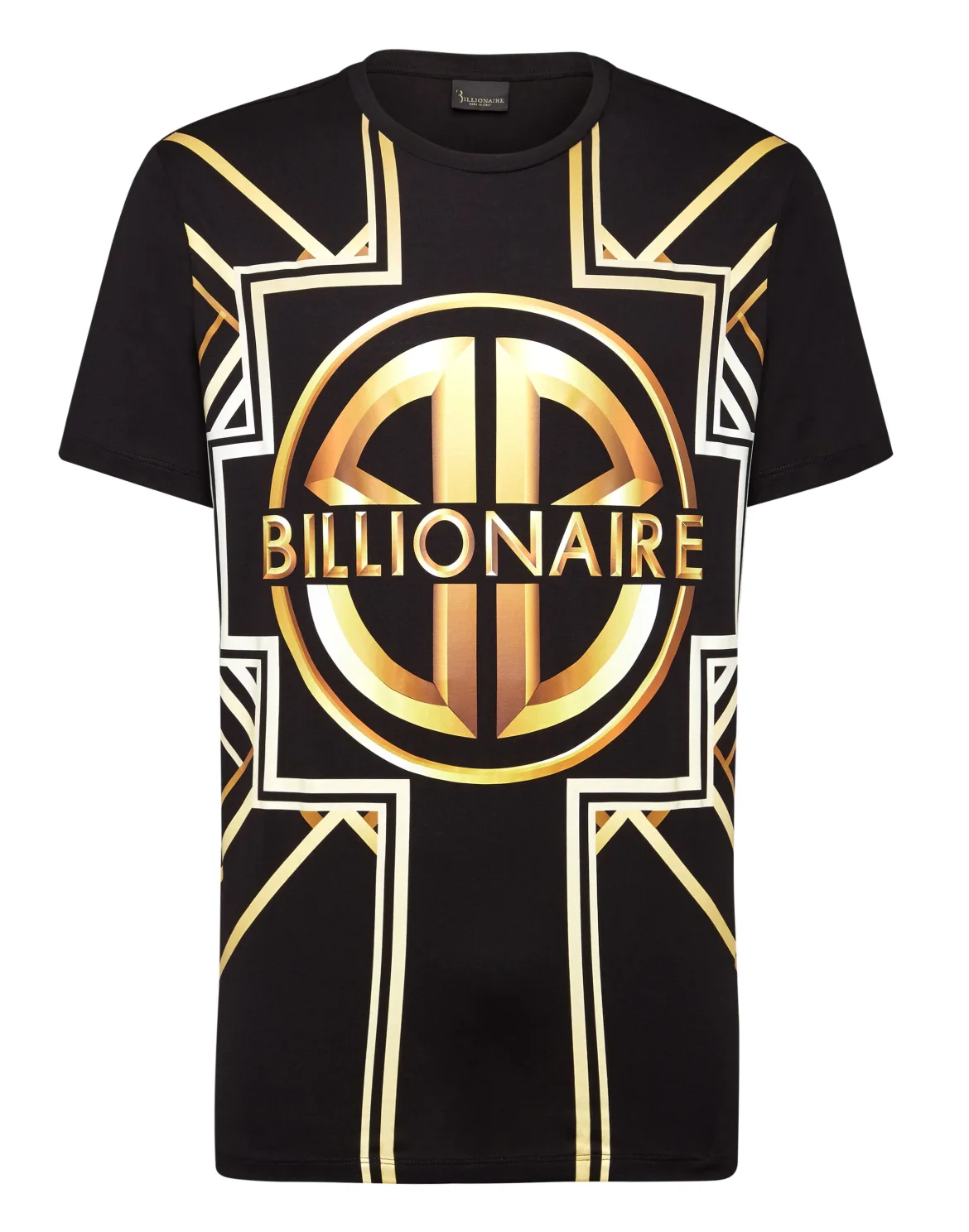 T-shirt Round Neck SS Geometric, цвет: Черный