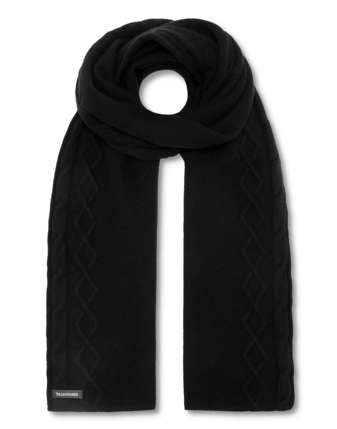 Cashmere Long Scarf Braid, цвет: Черный