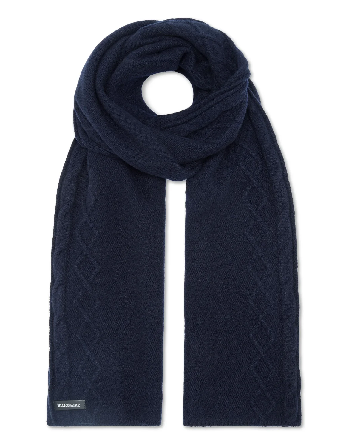 Cashmere Long Scarf Braid, цвет: Синий