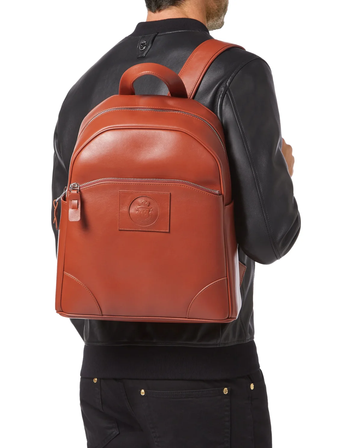 Leather Backpack Crest, цвет: Коричневый