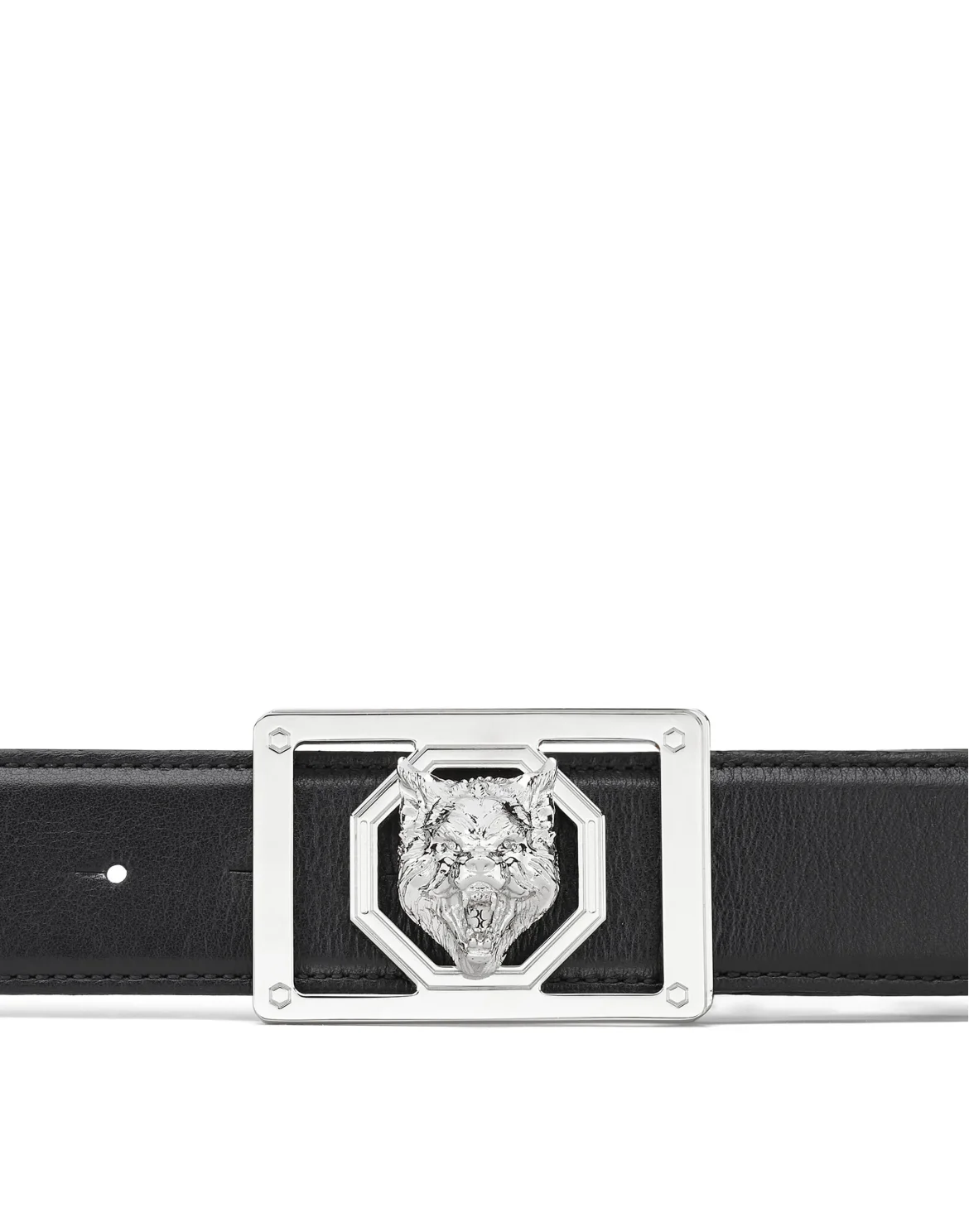 Leather Belt Wolf, цвет: Черный