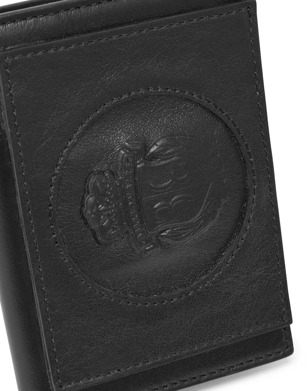 Leather Credit Cards Holder Crest, цвет: Черный