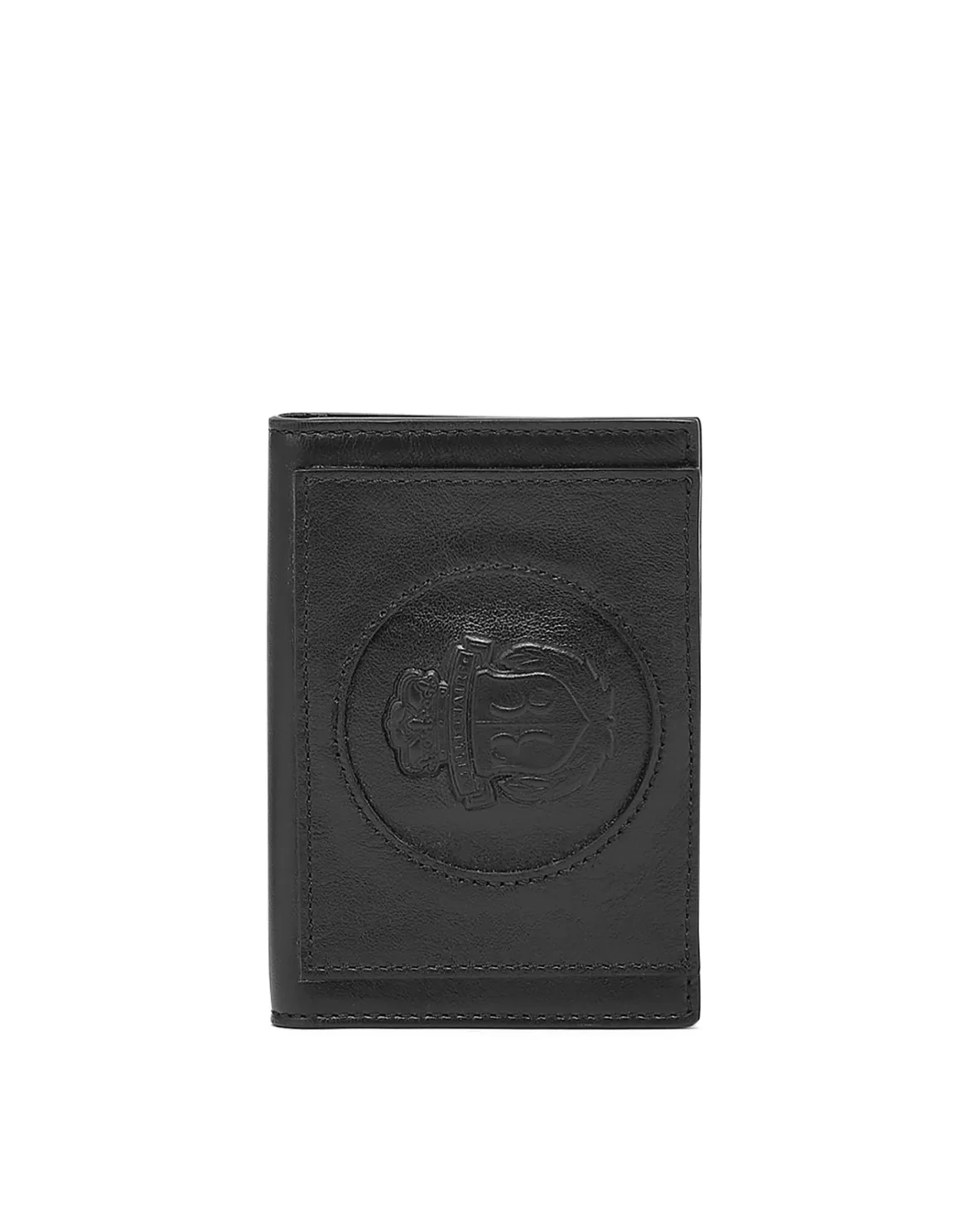 Leather Credit Cards Holder Crest, цвет: Черный
