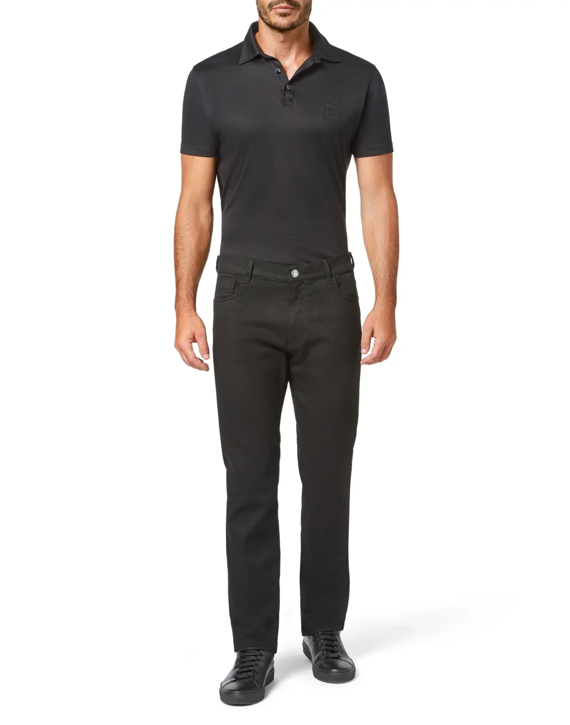 Denim Super Straight Cut elaphe insert Luxury, цвет: Черный
