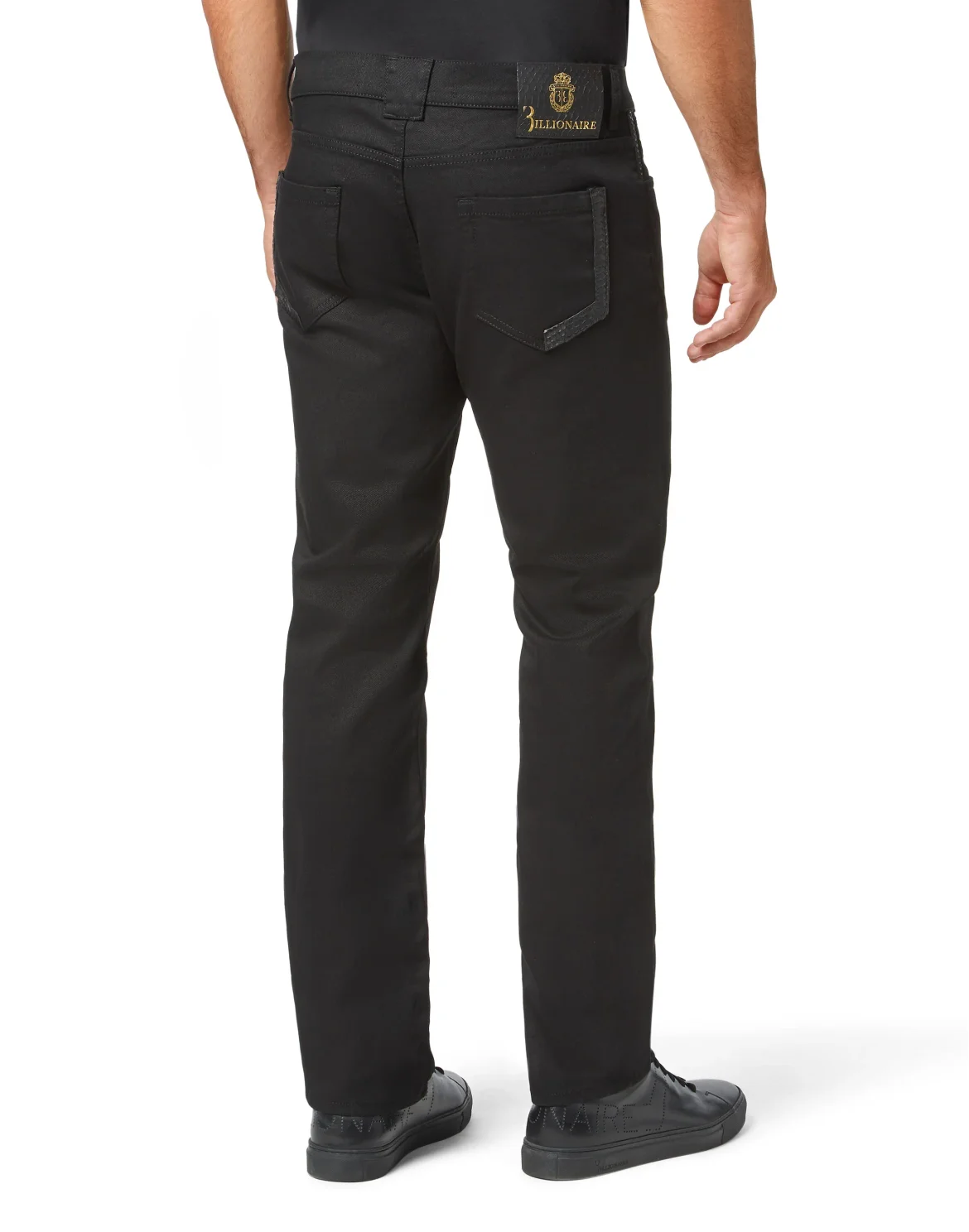 Denim Super Straight Cut elaphe insert Luxury, цвет: Черный