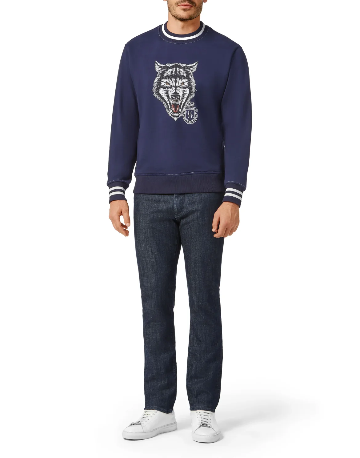 Sweatshirt LS Wolf, цвет: Синий
