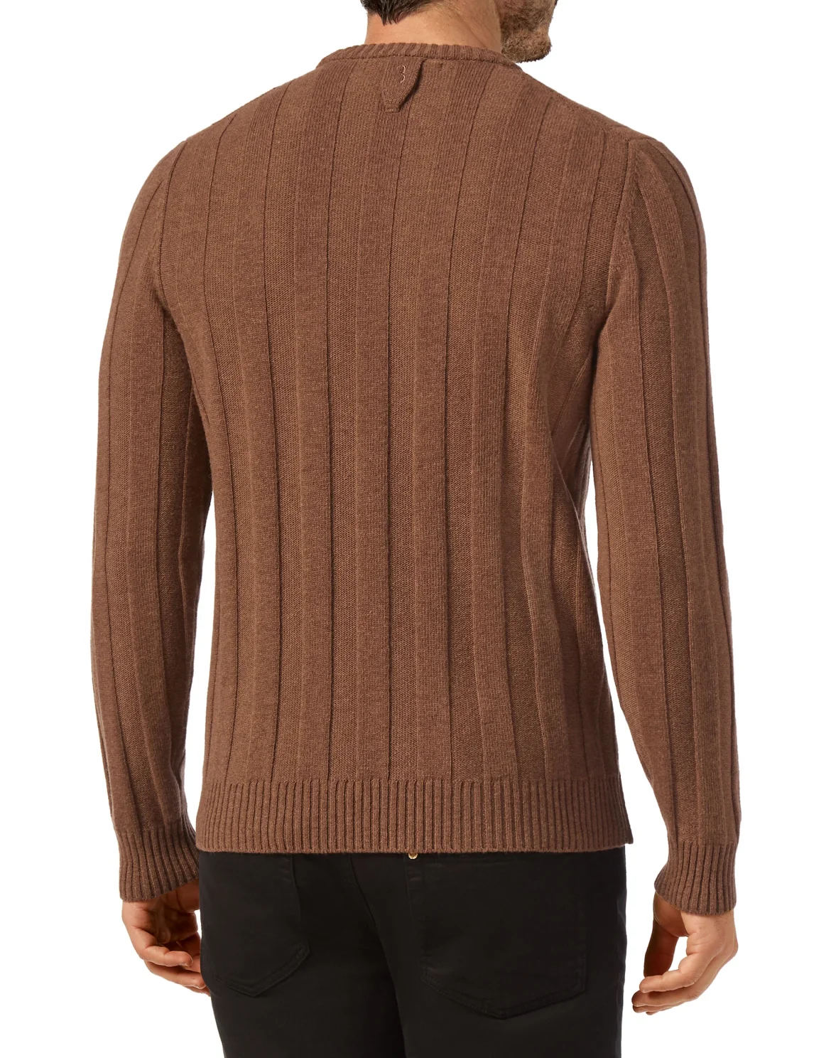 Wool Pullover Round Neck LS Double B, цвет: Коричневый