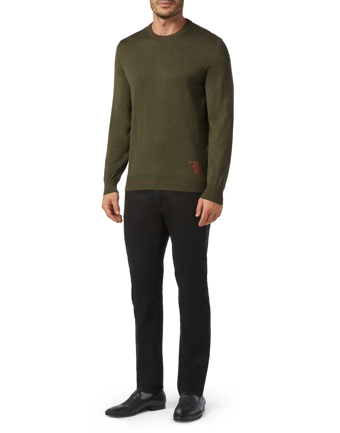 Wool Pullover Round Neck LS Double B, цвет: Камуфляж