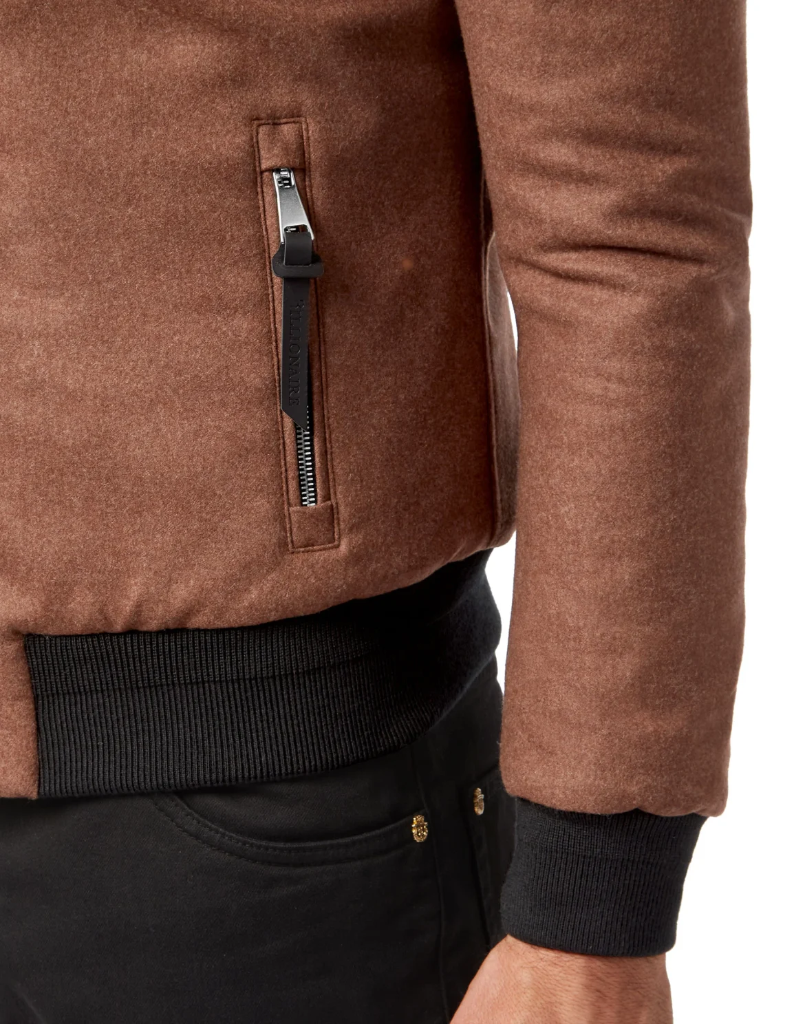 Bomber Collar fur  Luxury, цвет: Коричневый