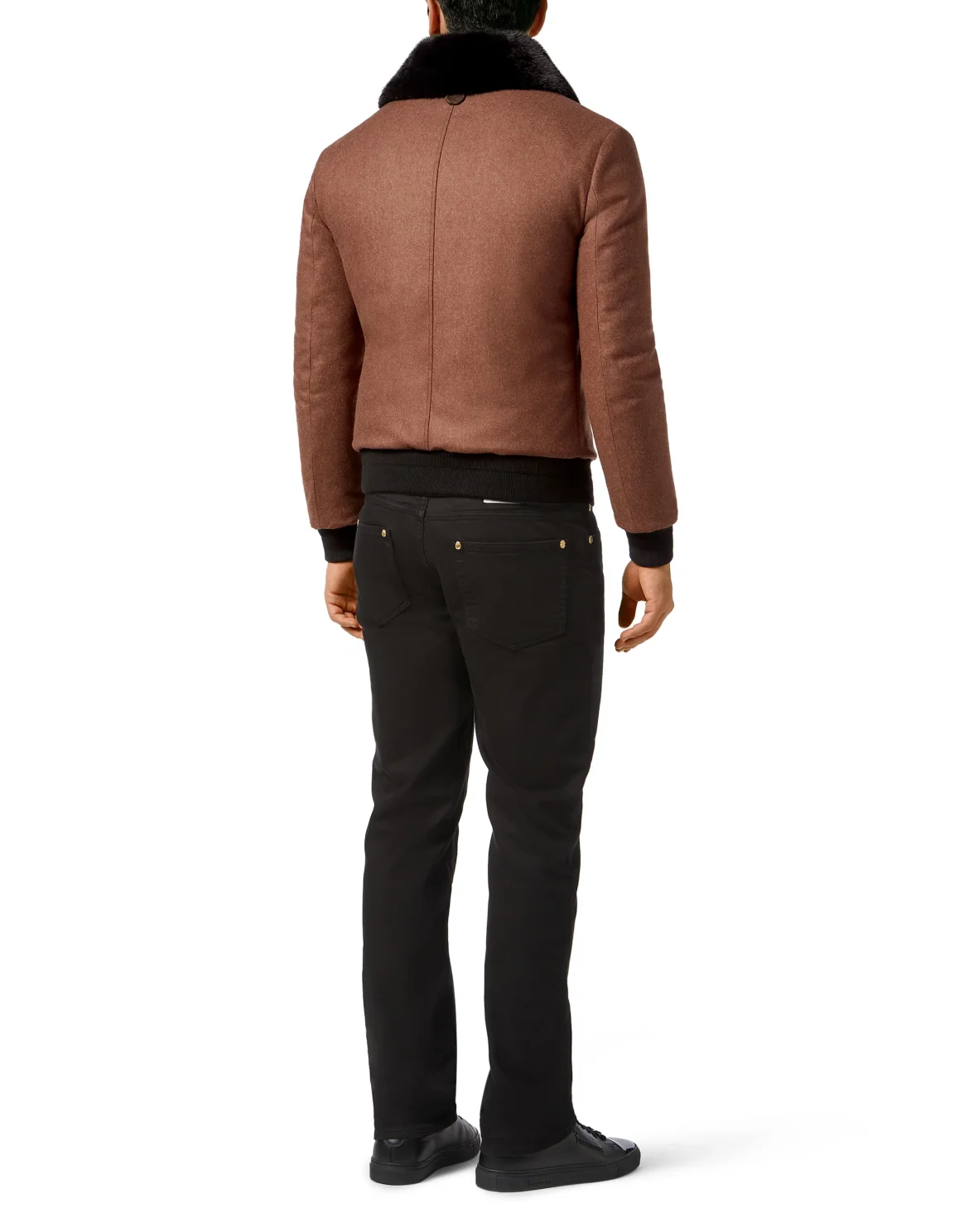 Bomber Collar fur  Luxury, цвет: Коричневый