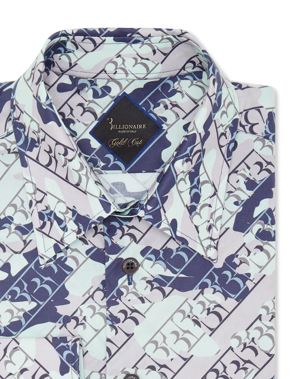 Shirt Gold Cut LS All over BB, цвет: Голубой