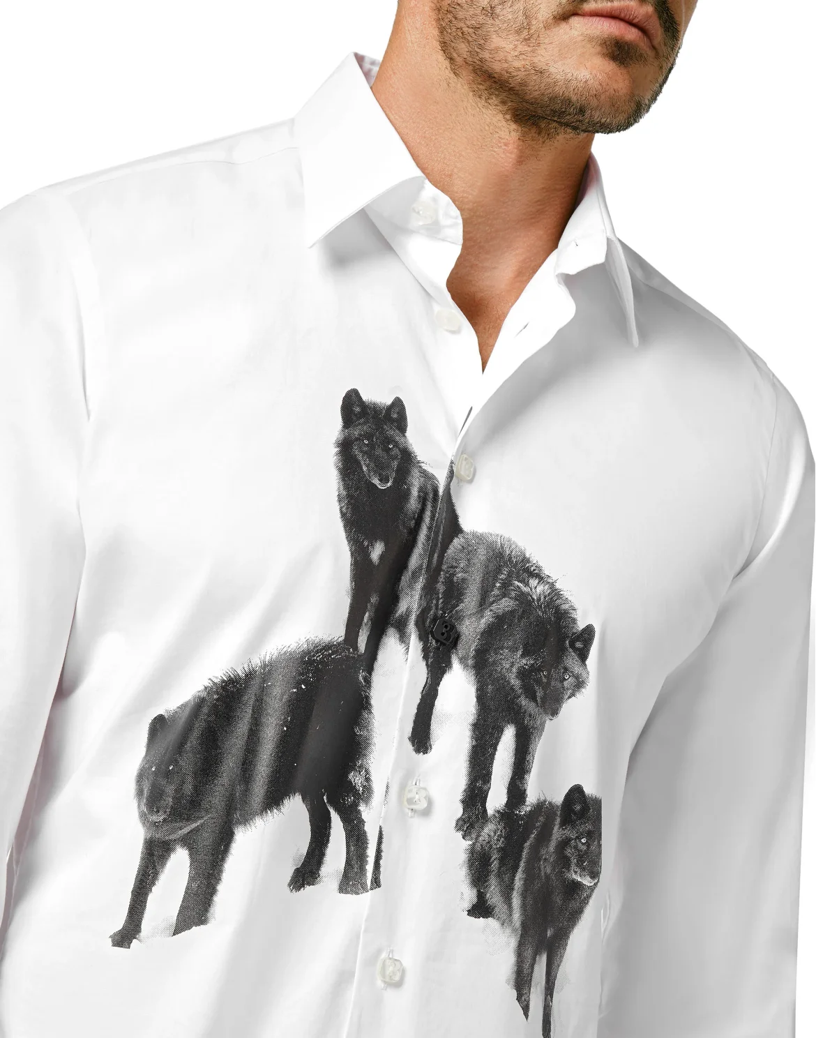 Shirt Gold Cut LS Wolf, цвет: Белый