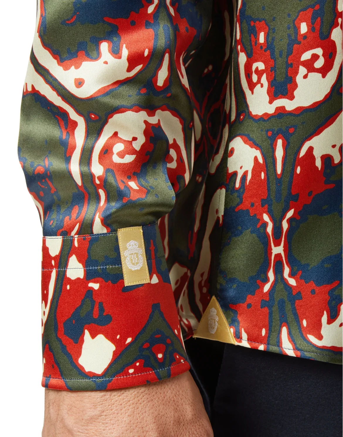Silk Shirt Gold Cut LS print animalier, цвет: Камуфляж