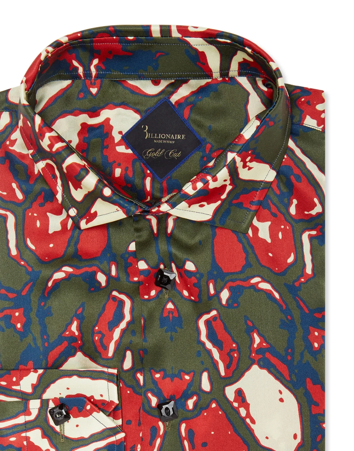 Silk Shirt Gold Cut LS print animalier, цвет: Камуфляж