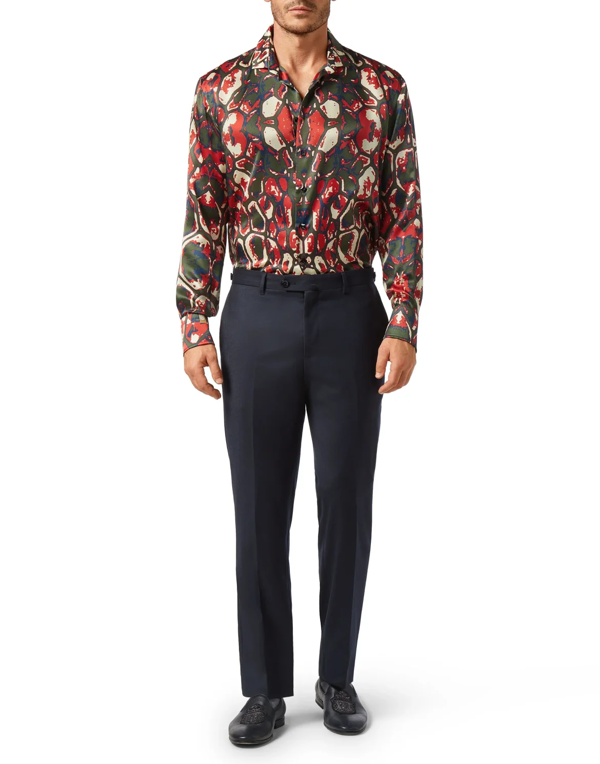 Silk Shirt Gold Cut LS print animalier, цвет: Камуфляж