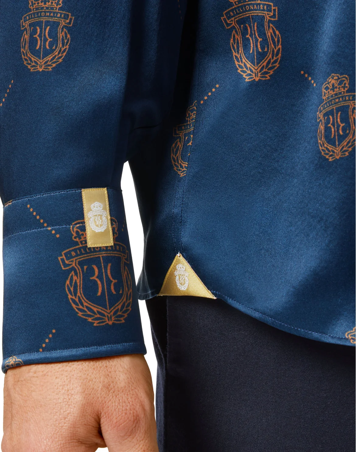Silk Shirt Gold Cut LS Crest, цвет: Синий