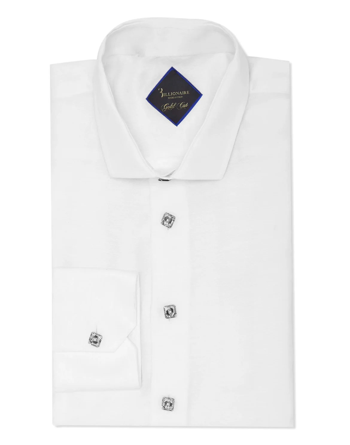 Silk Shirt Gold Cut LS Jacquard, цвет: Белый