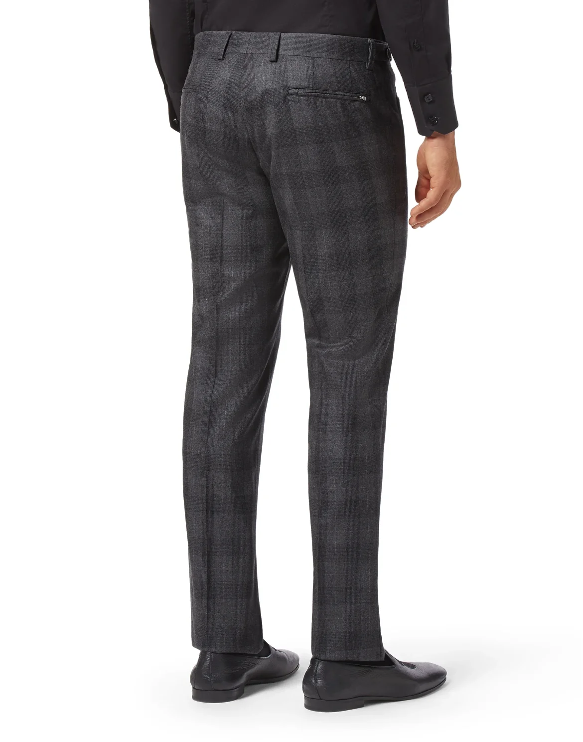 Wool Long Trousers Tailored fit Check Crest, цвет: Черный