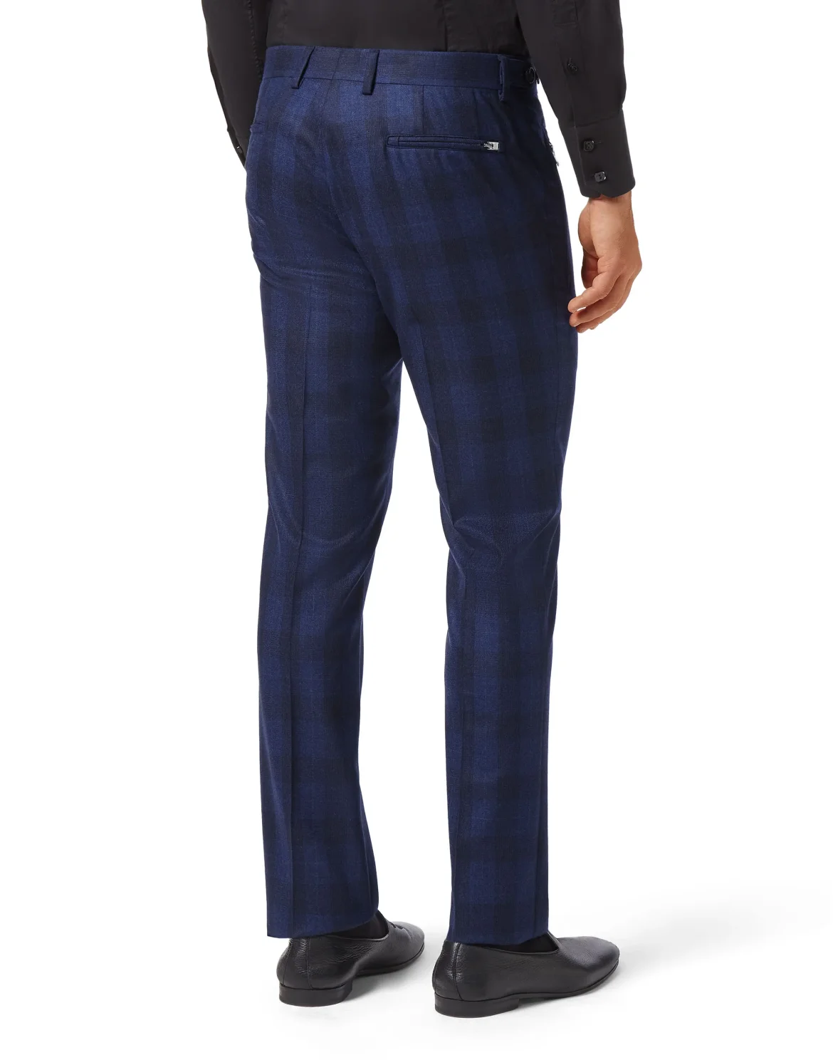 Wool Long Trousers Tailored fit Check Crest, цвет: Синий