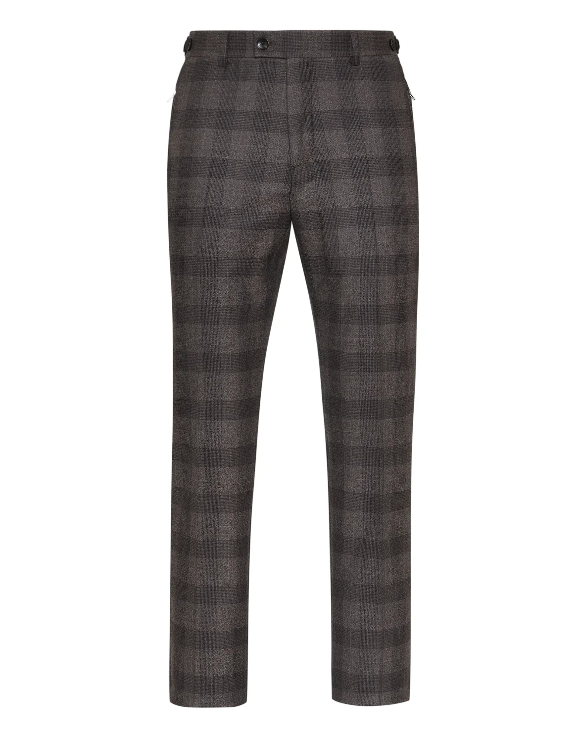 Wool Long Trousers Tailored fit Check Crest, цвет: Коричневый