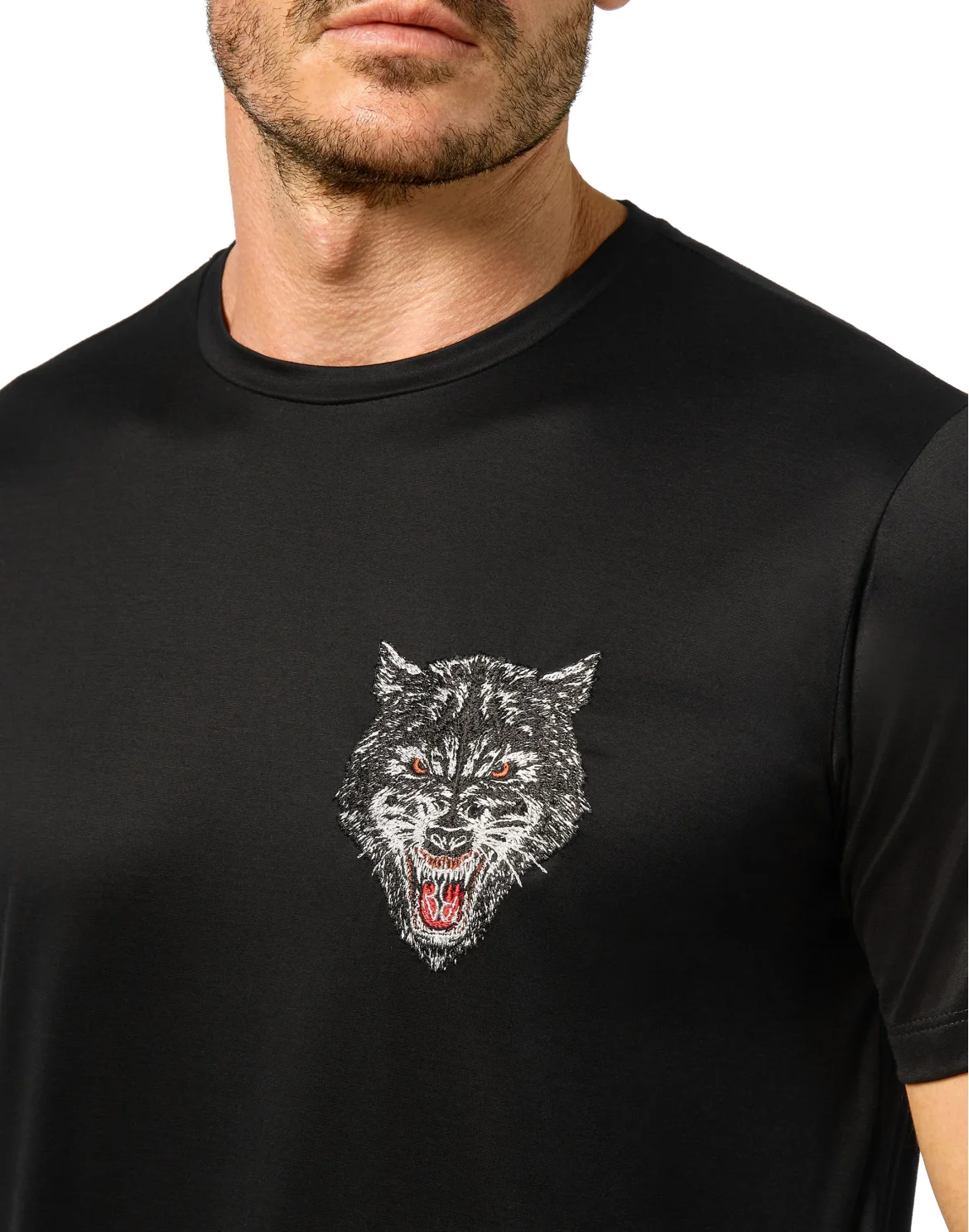 T-shirt Round Neck SS Wolf, цвет: Черный
