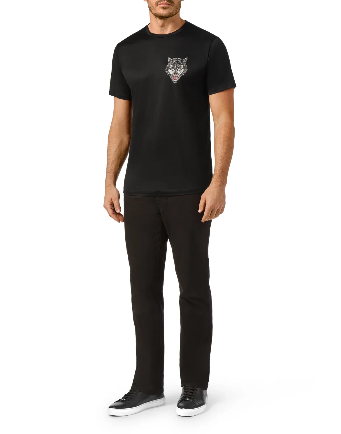 T-shirt Round Neck SS Wolf, цвет: Черный