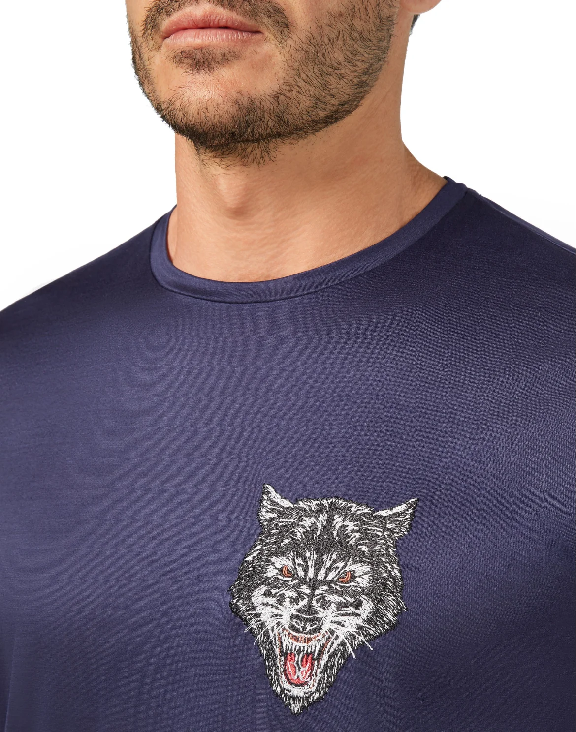 T-shirt Round Neck SS Wolf, цвет: Синий