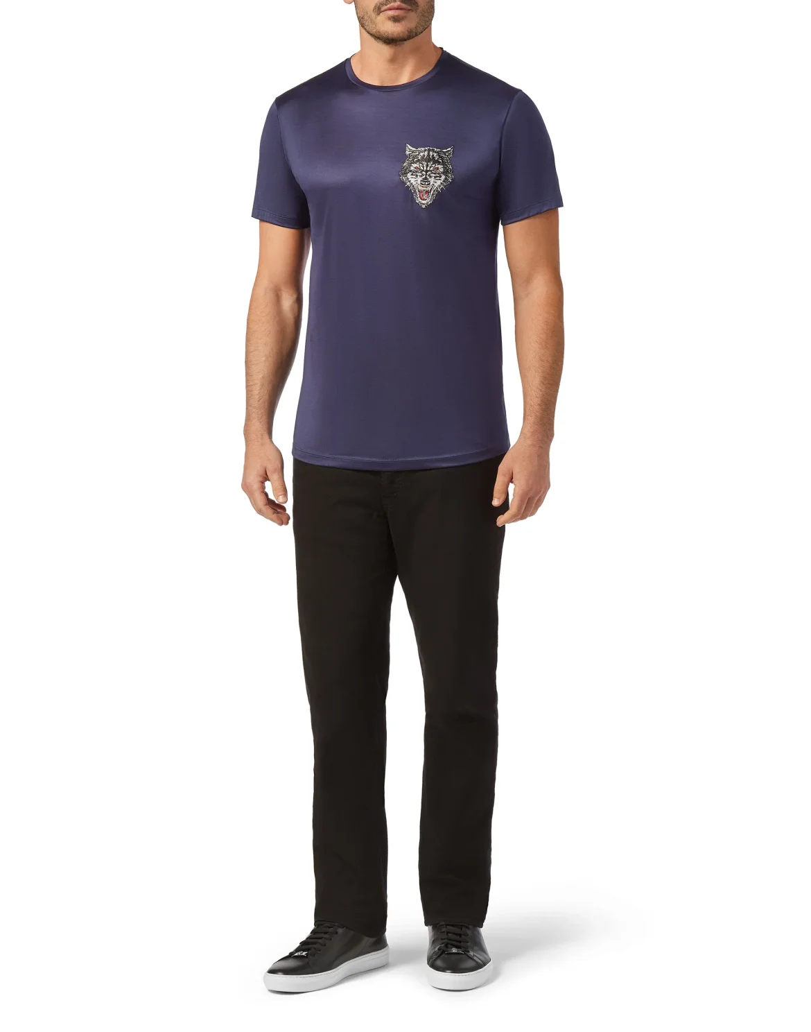 T-shirt Round Neck SS Wolf, цвет: Синий