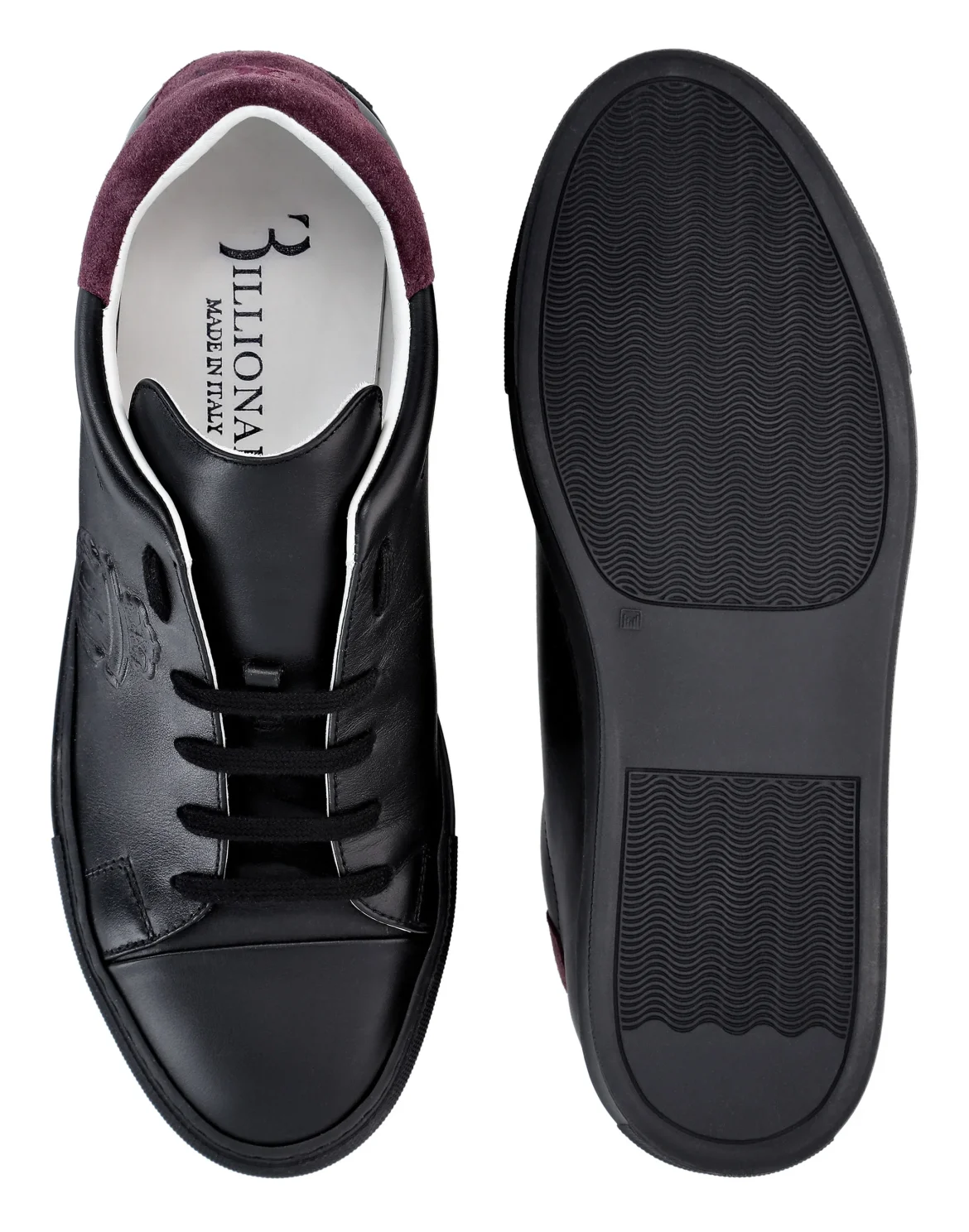 Leather Lo-Top Sneakers Crest, цвет: Черный