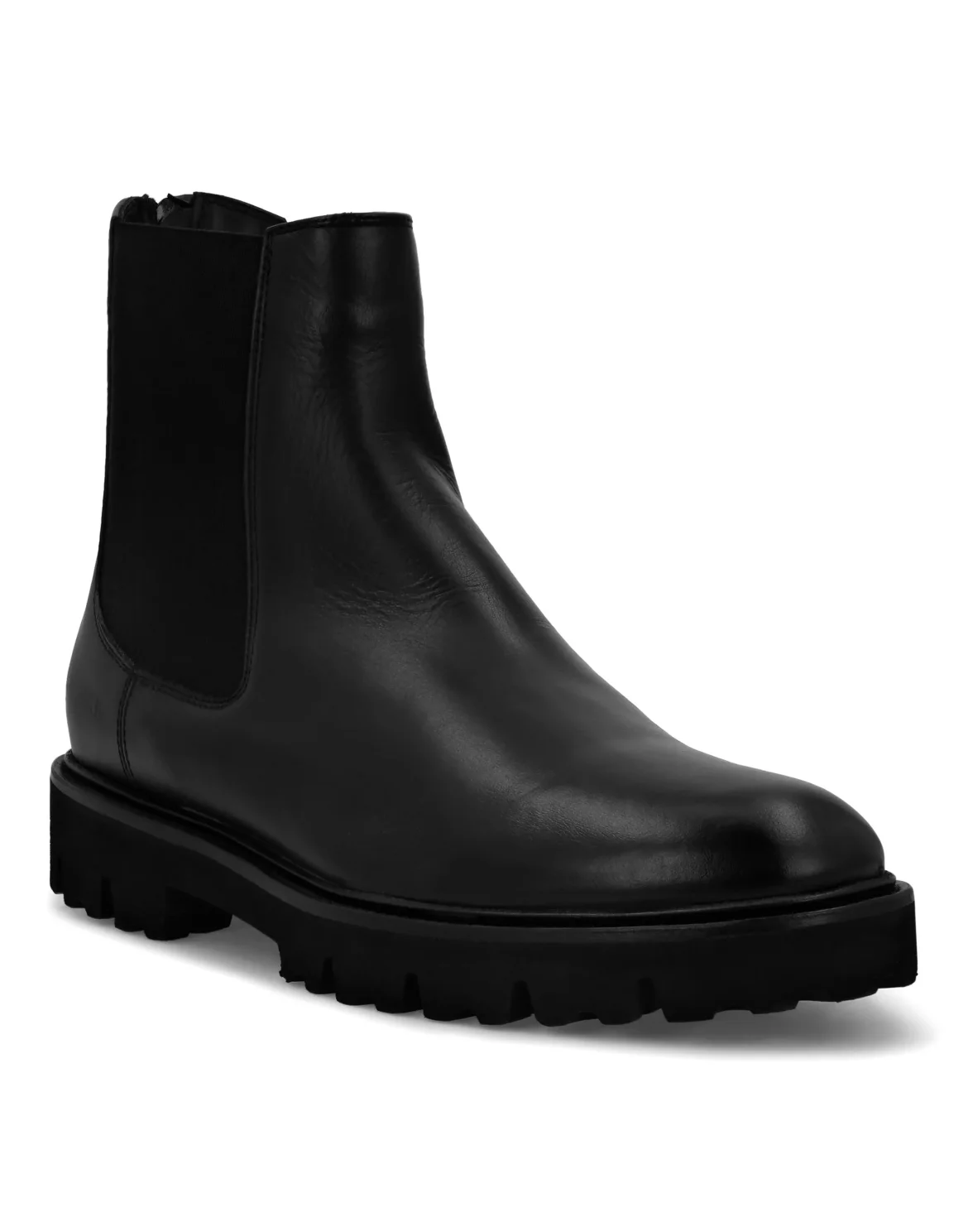 Leather Boots Low Flat Iconic, цвет: Черный