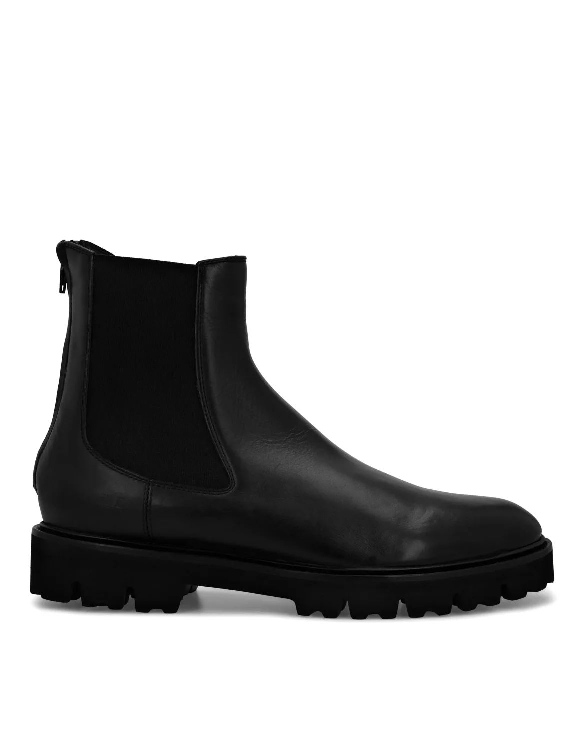 Leather Boots Low Flat Iconic, цвет: Черный