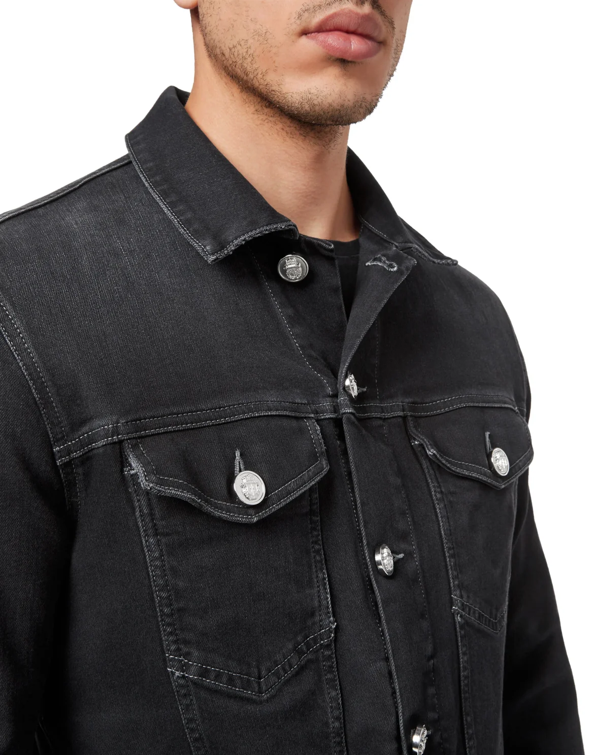 Denim Jacket, цвет: Черный