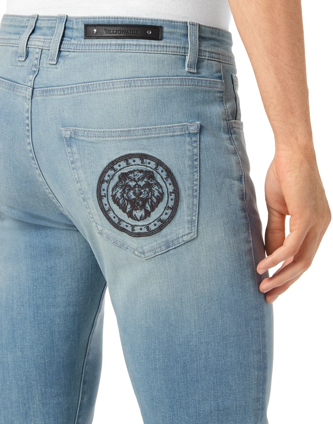 Denim Trousers Super Straight Cut Lion, цвет: Голубой