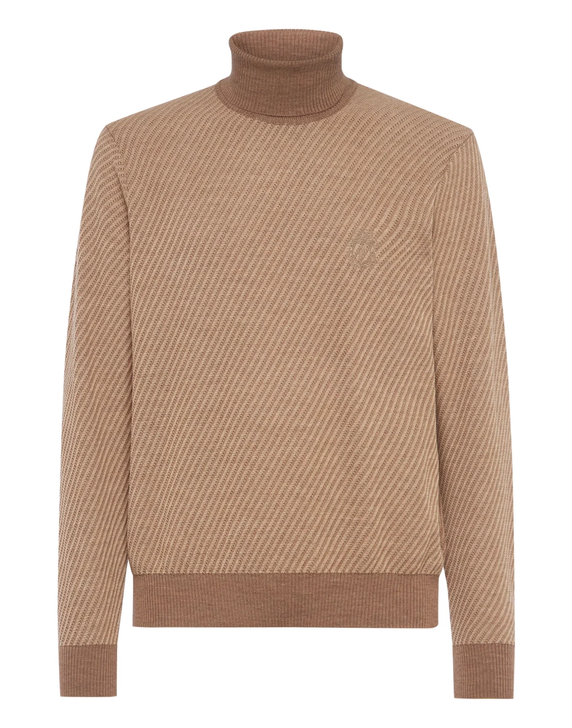 TurtleNeck LS Crest, цвет: Коричневый