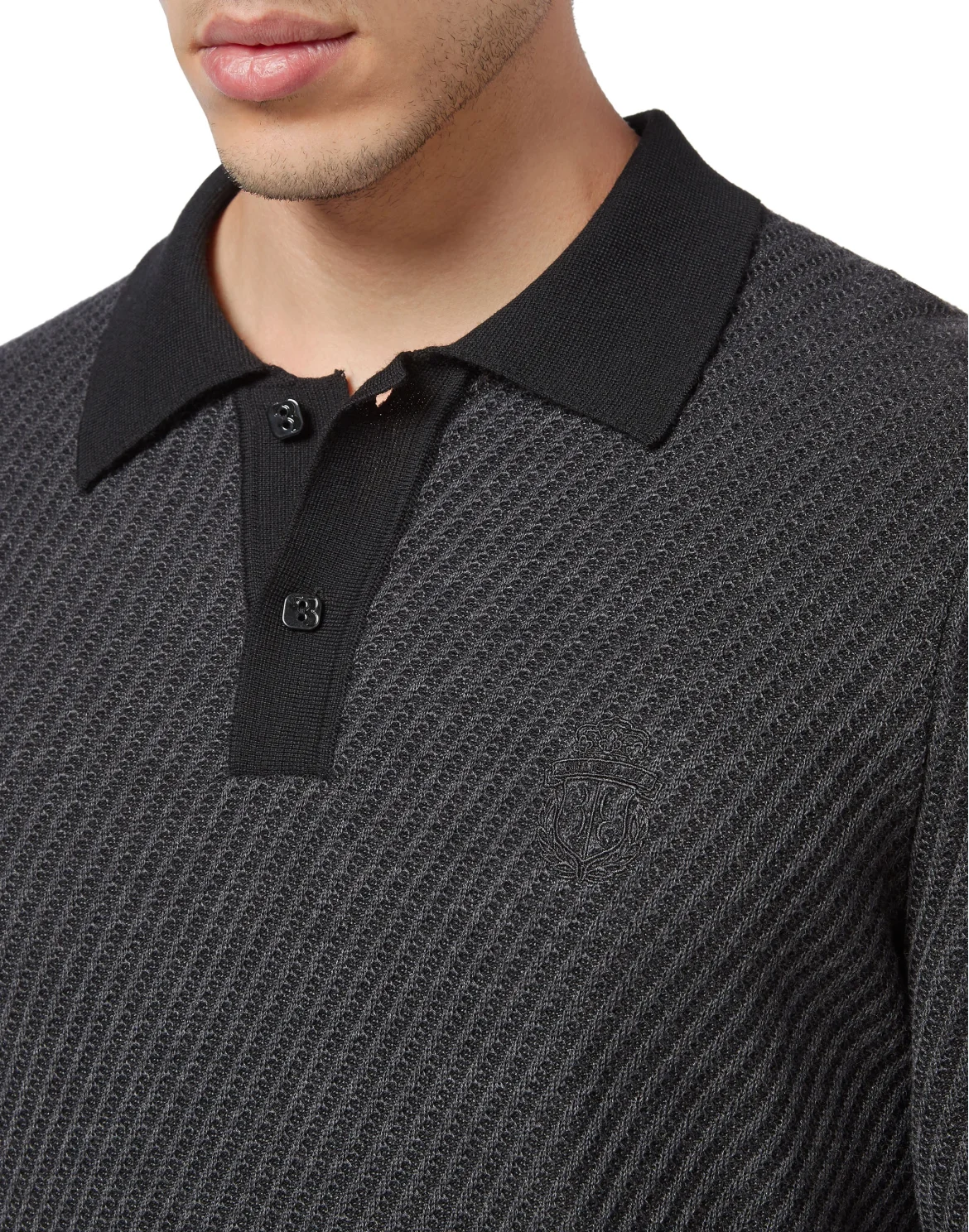 Pullover Round Neck LS Crest, цвет: Черный