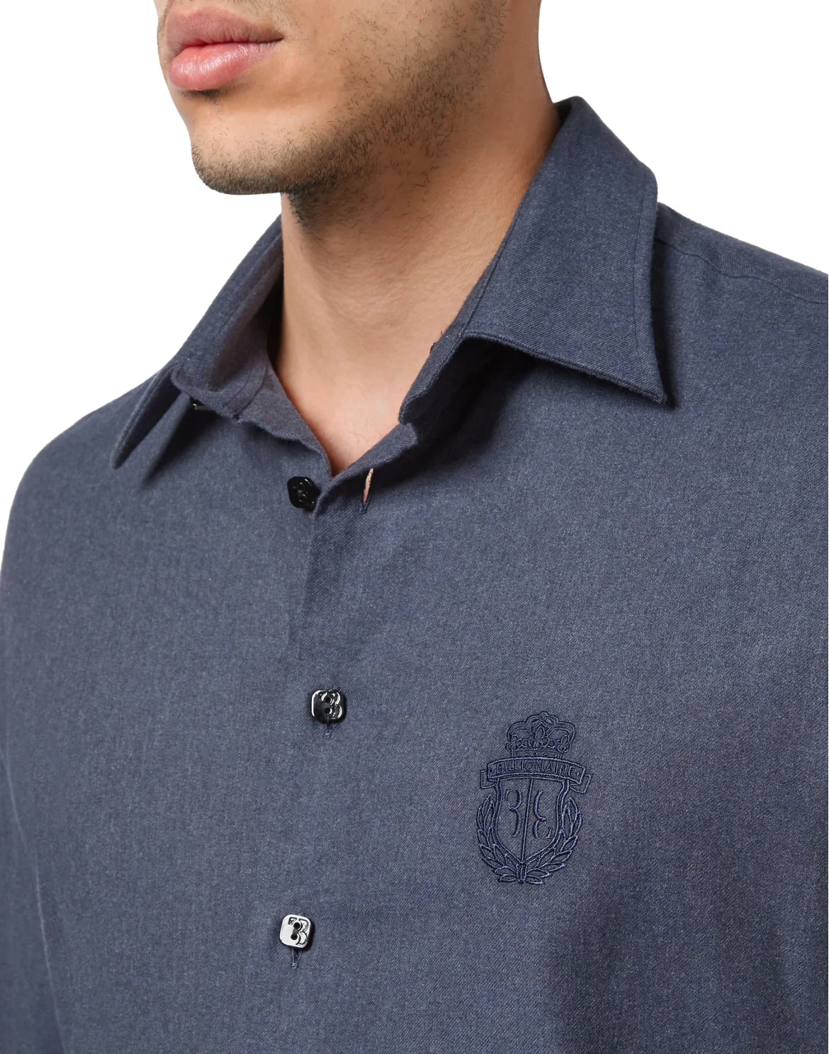 Flannel Shirt LS Slim Fit Crest, цвет: Синий