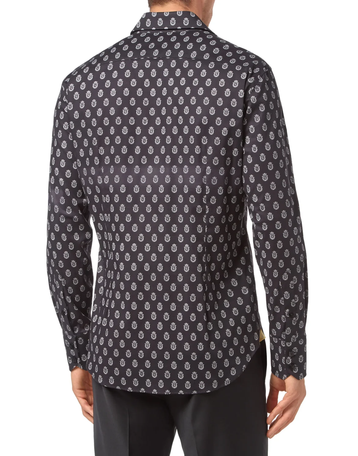 Cotton Shirt LS Slim Fit, цвет: Черный